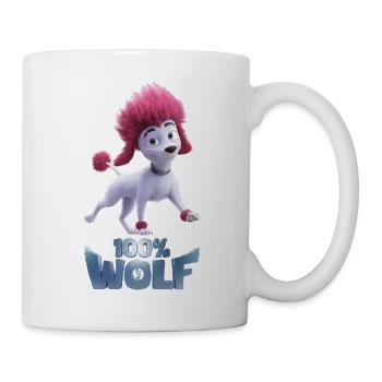 100% Wolf Logo und Freddy - Tasse - Weiß - Rechts