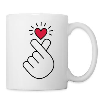 K pop coeur, corée, k pop, musique, symbole, main, pop - Mug blanc - blanc - Droite