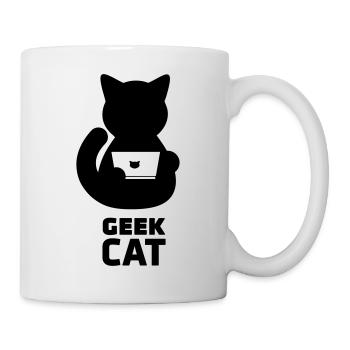 chat geek - Mug blanc - blanc - Droite