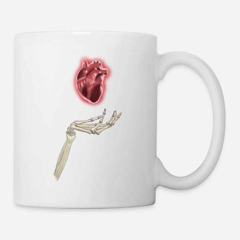 Bonehand with Heart - Mug - white