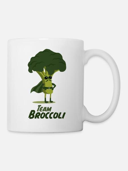 Brokkoli Superheld Vegan Vegetarier Gemüse Gärtner - Tasse - Weiß