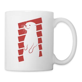Motif mignon de loutres - Mug blanc - blanc - Droite