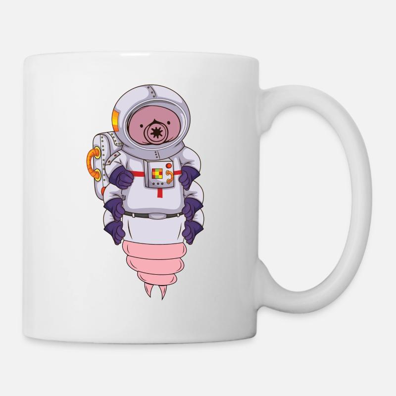 Süßes Bärtierchen in Raumanzug - Tasse - Weiß