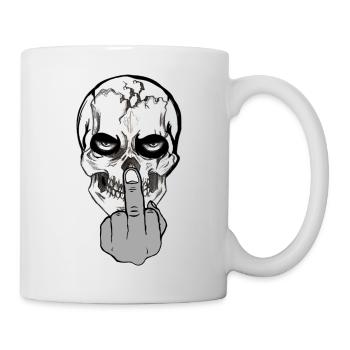 Bad Skull -tête de mort avec message - Mug blanc - blanc - Droite