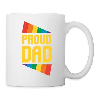 Gay Pride Proud Dad Fathers day LGBTQ - Mug blanc - blanc - Droite
