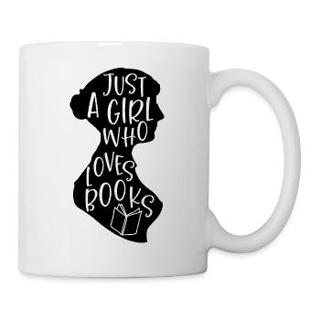 nur ein Mädchen, das Bücher liebt - Tasse - Weiß - Rechts