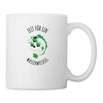 Aquarium Spruch Fische Wasser wechsel - Tasse - Weiß - Rechts