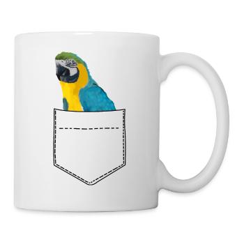 Pectoral Perroquet Ara - Mug blanc - blanc - Droite