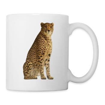 Cheetah Cat Africa Cat Wilderness Illustration - Mug - white - Right