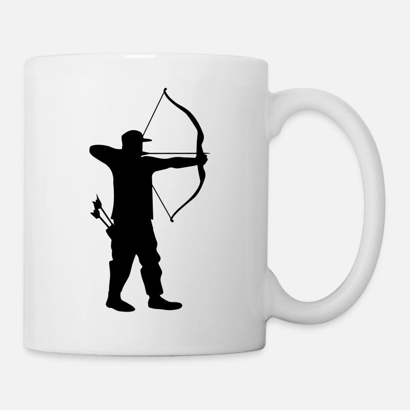Bogenschütze Bogenschießen mit Pfeilköcher - Tasse - Weiß