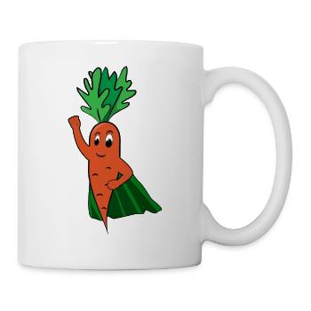 Möhre Superfood Vegan regional Alleskönner - Tasse - Weiß - Rechts