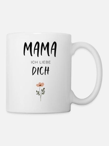 Mama ich liebe dich (schwarz) - Tasse - Weiß