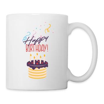 happy birthday - Mug blanc - blanc - Droite