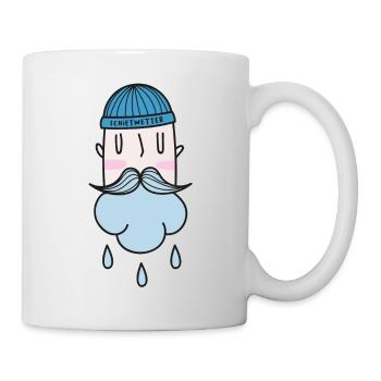 Illustration Kapitän Schietwetter Hamburg Spruch - Tasse - Weiß - Rechts
