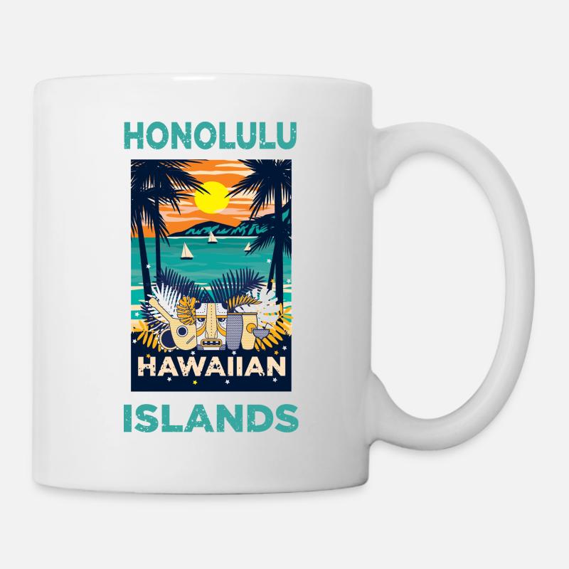 Honolulu Hawaiian Islands - Mug - white