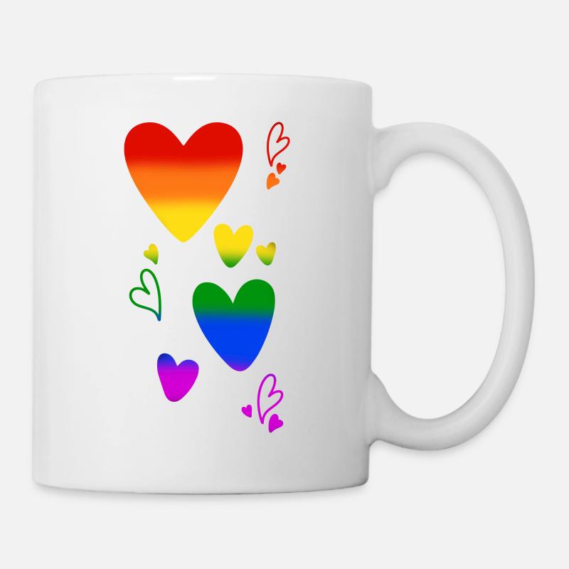 Love is Love LGBTQ Pride Liebe Stolz Herz - Tasse - Weiß