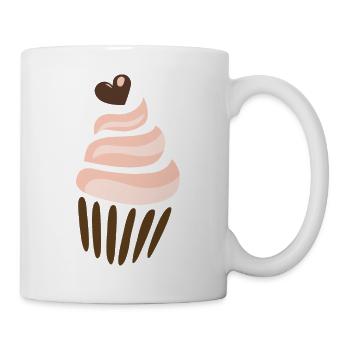 Muffin - Tasse - Weiß - Rechts