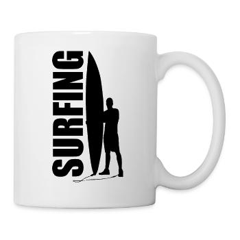 Surfing design as a gift for surfer surfboard - Mug - white - Right