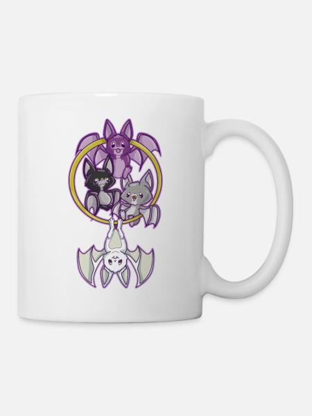 Asexual Kawaii Bat, Pastel Goth Bat Anime Art Ace - Tasse - Weiß