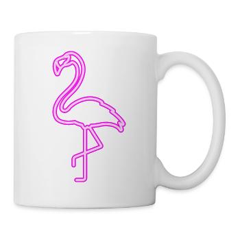 Neon Flamingo - Tasse - Weiß - Rechts