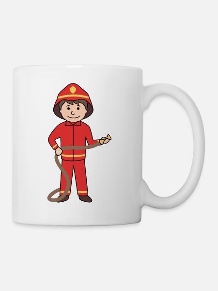 Feuerwehrmann - Tasse - Weiß