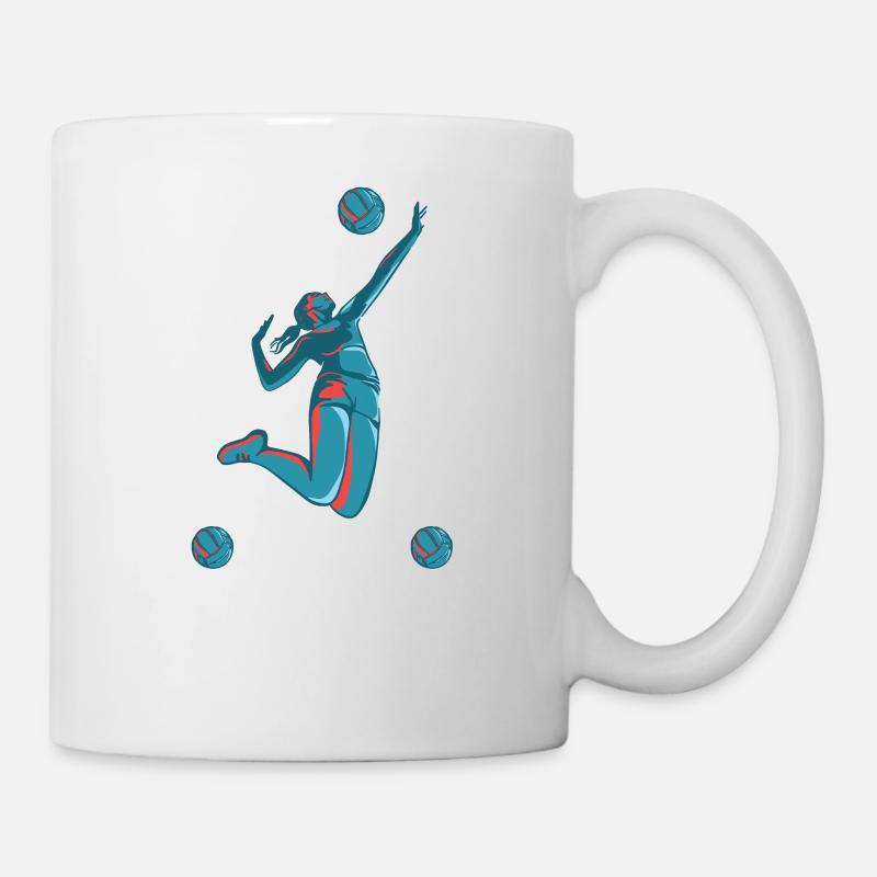 Volley volley beach volley plage Sport - Mug blanc - blanc