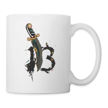 dague numero 13 couteau poignard old school - Mug blanc - blanc - Droite
