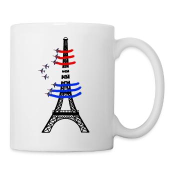 Eiffel Tower Patrouille de France Paris - Mug - white - Right