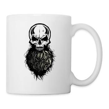 Schädel Kopf des Todes Hipster Schädel Bart Bart - Tasse - Weiß - Rechts