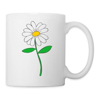 Gänseblümchenblüte - Tasse - Weiß - Rechts