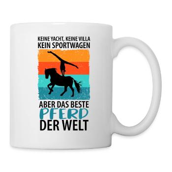 Pferde Pferd Voltigierer Voltigieren Volti - Tasse - Weiß - Rechts