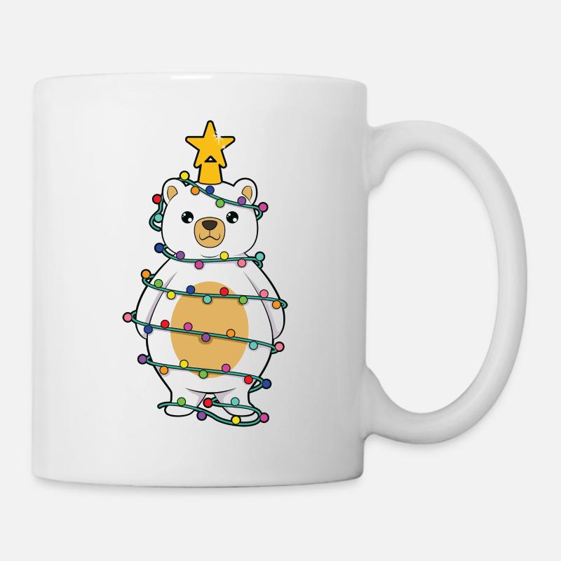 Polar Bear Christmas Tree - Mug - white