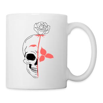 Pink skull skull - Mug - white - Right
