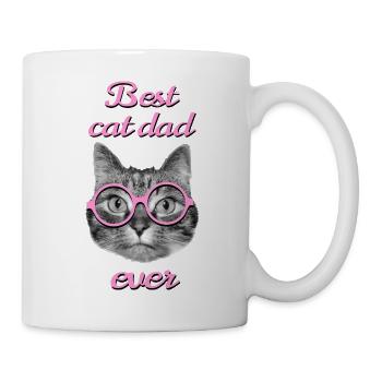 Für den besten Katzenvater aller Zeiten - Tasse - Weiß - Rechts