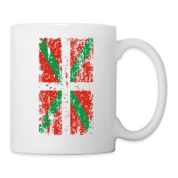 Abgenutzte Flagge des Baskenlandes. Ikurriña. - Tasse - Weiß - Rechts