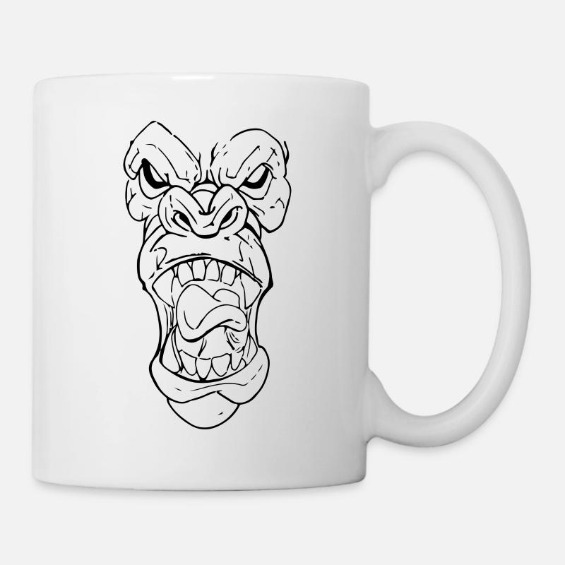 Wütender Gorilla Silberrücken - Tasse - Weiß