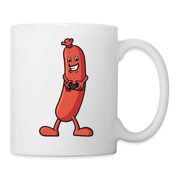 A sausage that gambles - Mug - white - Right