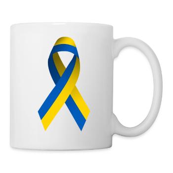 Ukraine Friedenszeichen - Tasse - Weiß - Rechts