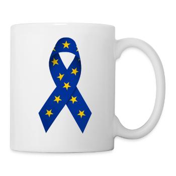 Boucle pour la paix en Europe - Mug blanc - blanc - Droite