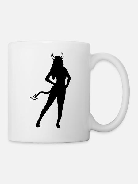 Satan Hot Girl - Tasse - Weiß