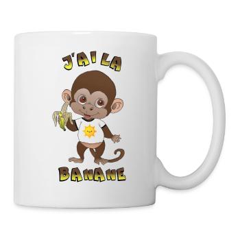 J ai la banane singe - Mug blanc - blanc - Droite
