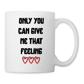 love love Saint-Valentin en amour Dicton anglais - Mug blanc - blanc - Droite