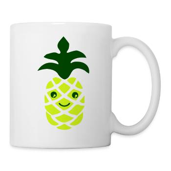 Ananas - Tasse - Weiß - Rechts