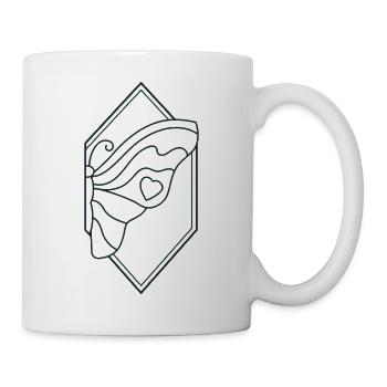 un demi-papillon - Mug blanc - blanc - Droite