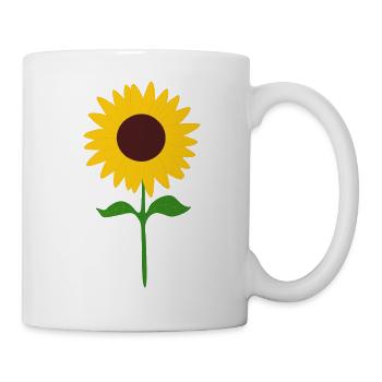 Fleur, Jaune, Fleur Jaune, Fleurs, Tournesol, Fleur - Mug blanc - blanc - Droite