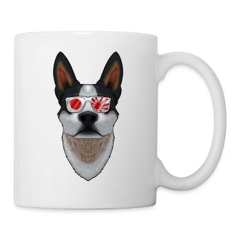 Australian Cattle Dog Japan Sunglasses I Japanese - Tasse - Weiß - Rechts