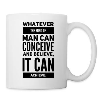 Tout ce que l’ de l’homme peut concevoir et croire - Mug blanc - blanc - Droite