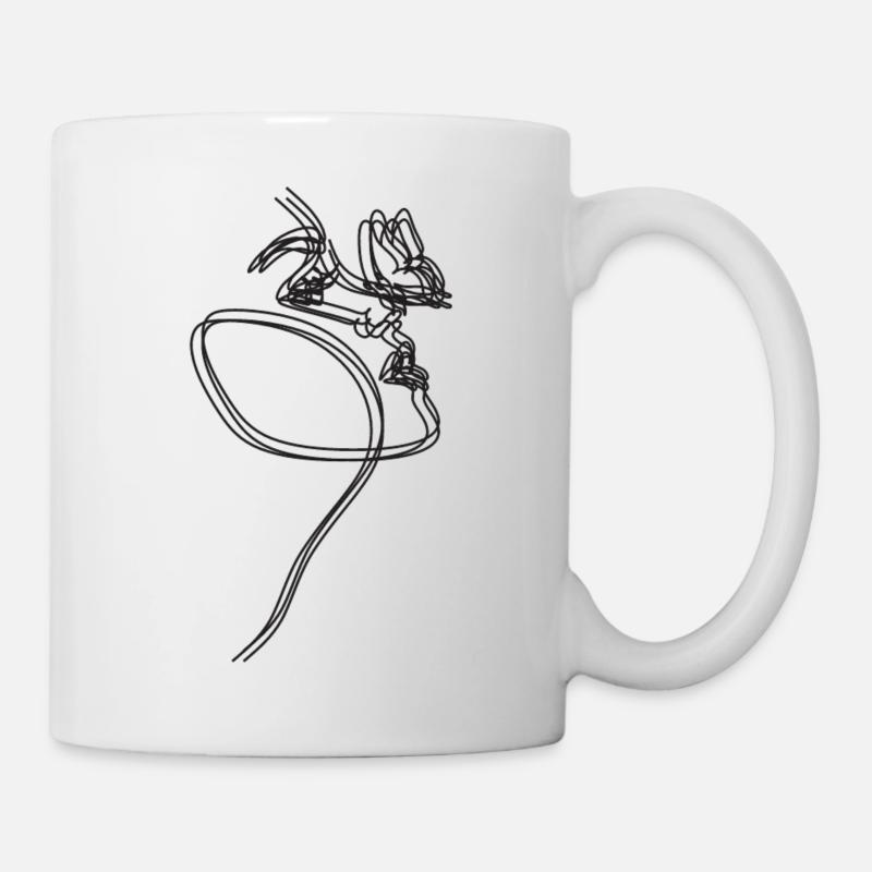 Lineart Face - Mug - white