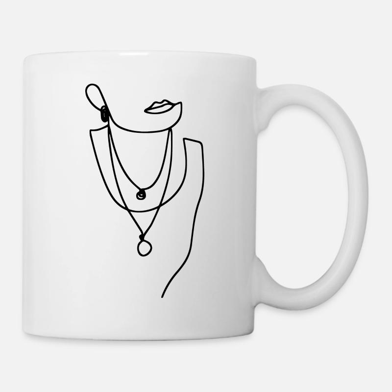 Femmes Line Art - Mug blanc - blanc