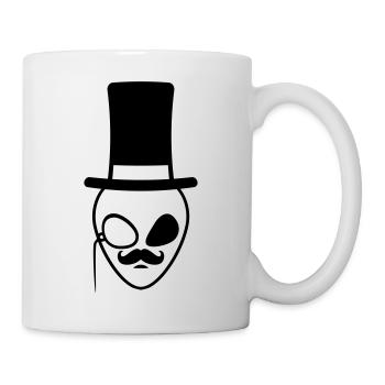 Kopf Sir Alien Gentlemen - Tasse - Weiß - Rechts